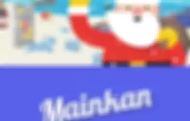 Halaman depan aplikasi Google Santa Trackers.