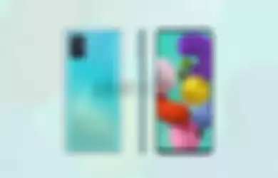 Tampak depan dan belakang Samsung Galaxy A51
