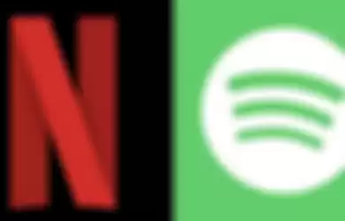 logo Netflix dan Spotify