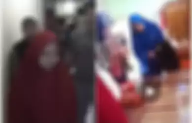 Emak-emak yang videonya viral gegara tampar siswa SD di Makassar ditangkap polisi.