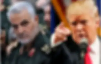 Qasem Soleimani dan Donald Trump.