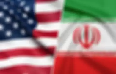 Foto Iran vs Amerika Serikat.