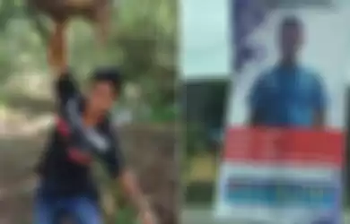 Seorang pria ingin mencari jodoh dengan membuat spanduk iklan.