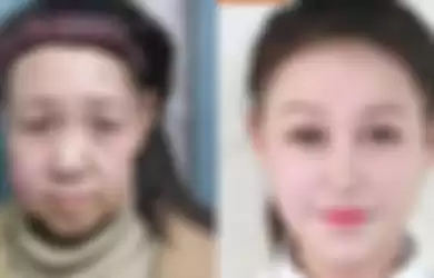 Kolase transformasi wajah Xiao Feng