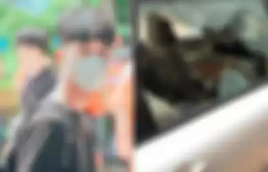 Mobil yang dipecah jedelanya dan maskernya digondol maling