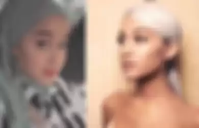 Pengguna Instagram dengan akun @nblaazln yang memiliki kemiripan wajah dengan Ariana Grande.