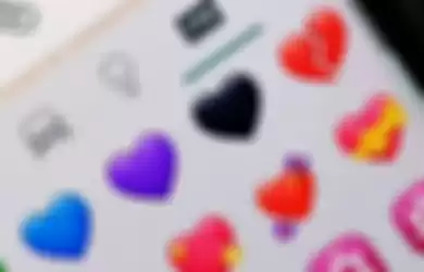 Variasi emoji hati yang tersedia