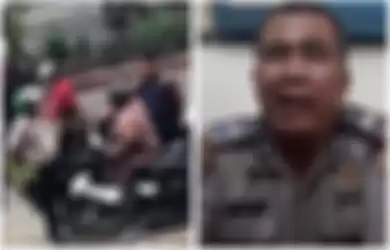 Sosok Polisi Viral Berjaket Driver Ojol Hadang Pengendara Ugal-ugalan,