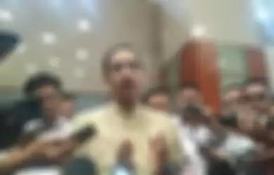 Mendikbud Nadiem Makarim di Kompleks Parlemen Senayan, Jakarta Pusat, Kamis (20/2/2020) 