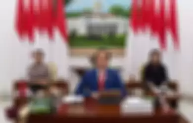 Presiden Jokowi saat lakukan rapat KTT Luar Biasa G20