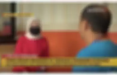 Oknum PNS pencuri masker, IS (kanan), dan reporter Kompas TV (kiri), dalam tayangan YouTube Kompas TV, Minggu (12/4/2020). 