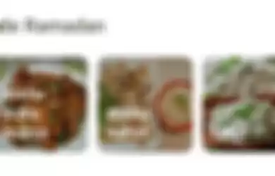 Tampilan menu resep untuk bulan Ramadhan di aplikasi Cookpad