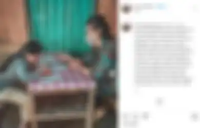Demi Murid-muridnya, Guru SD Ini Rela Ngajar Door to Door ke Rumah Murid di Tengah Pandemi Covid-19, 'Tak Semua Orang Punya Smartphone'