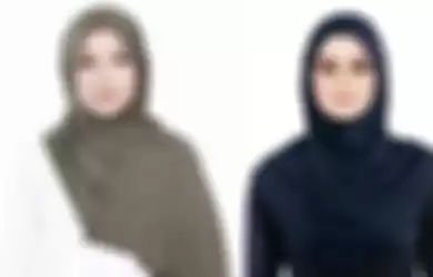 Hijab olive dan navy.