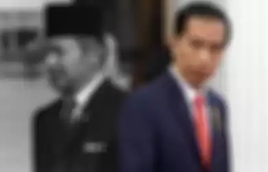 Mantan Presiden RI pada rezim orde baru, Soeharto (kiri) dan Presiden RI saat ini, Jokowi (kanan).