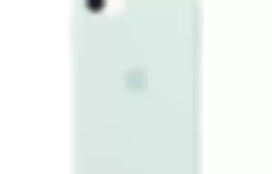 Tampilan case silicone iPhone 11 Seafoam
