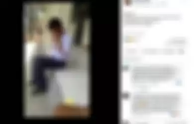 Siswa SMP yang terlihat dalam video yang viral di facebook, diduga lagi hirup lem