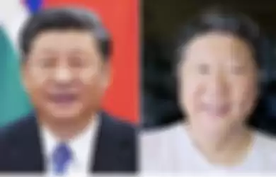 Presiden China Xi Jinping (kiri) dan Liu Keqing (kanan) memiliki wajah yang hampir mirip