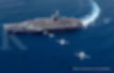 Ilustrasi kapal induk AS di Laut China Selatan