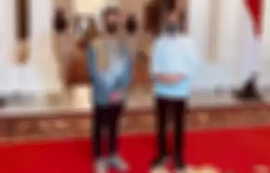 Raffi Ahmad dan Presiden Jokowi di Istana Negara, Selasa (14/7/2020)