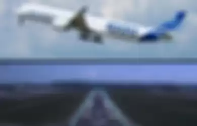Pesawat Airbus A350-1000 yang jadi testbed uji coba autopilot