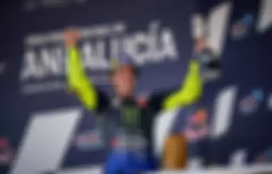 Valentino Rossi di podium kemenangan MotoGP 2020