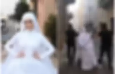 Pengantin perempuan yang terempas saat detik-detik ledakan Beirut Lebanon