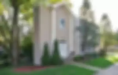 Properti yang disebut sebagai Rumah Pai di di Deerfield, Illinois, Amerika Serikat (AS). 