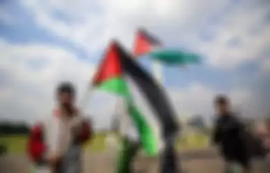 (Ilustrasi) Bendera Palestina.