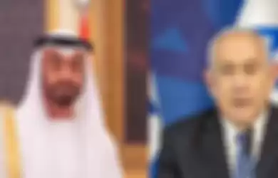 Putra Mahkota Uni Emirat Arab (UEA) Pangeran Mohammed bin Zayed (MBZ) dan Perdana Menteri Israel Benjamin Netanyahu