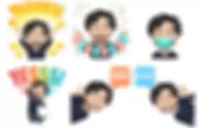 Contoh sticker yang bisa dipakai untuk Facebook Messenger setelah membuat Avatar di Facebook.