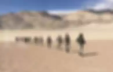 ILUSTRASI. Tentara India melakukan tugas patroli di wilayah Ladakh.