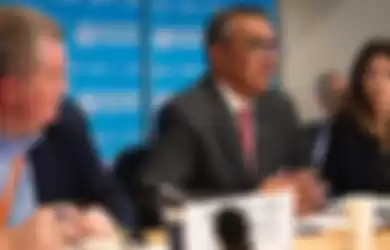 Direktur Jenderal WHO Tedros Adhanom Ghebreyesus dalam konferensi pers yang berlangsung pada Rabu (11/3/2020).