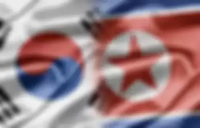 Bendera Korea Selatan dan Korea Utara