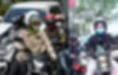 Istri Gubernur Jawa Barat, Ridwan Kamil , Atalia Praratya saat riding naik motor.