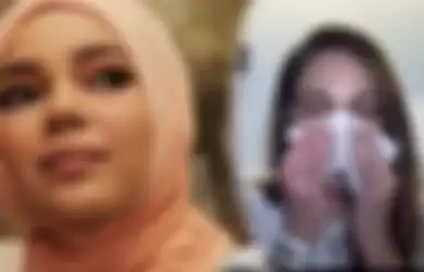 Luna Maya tak kuasa menahan tangis usai mendengar penjelasan Dewi Sandra.