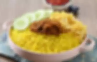 Cara membuat nasi kuning di rice cooker