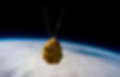 Ilustrasi chicken nugget di luar angkasa