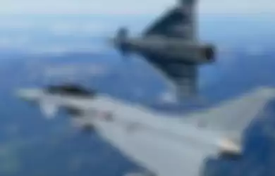 Jet tempur Eurofighter Typhoon.
