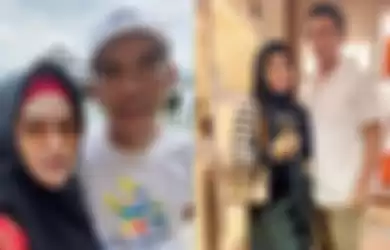 Meggy Wulandari dan suami barunya yang seorang pengusaha kaya