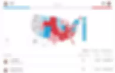 Data pemilu AS per 10:11 WIB waktu Indonesia Barat.