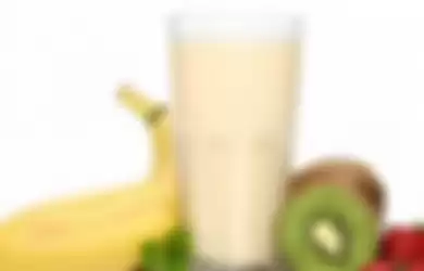 ilustrasi susu dan buah