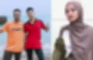 Dania (kanan) wanita yang pertama kali membuat sosok Dimas viral diundang Raffi Ahmad ke Andara  