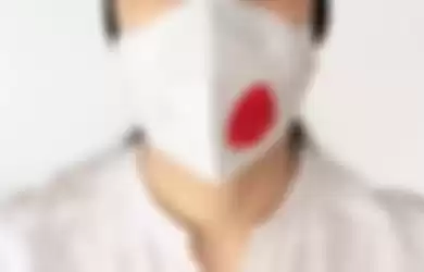 Ilustrasi penggunaan masker berkatup.