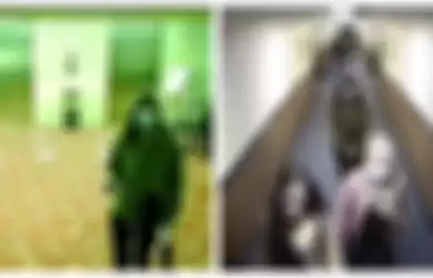 Kamera CCTV merekam detik-detik dua artis terlibat prostitusi online saat layani pria hidung belang.