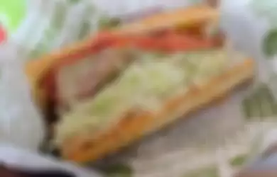 Ilustrasi menu sandwich di gerai Subway