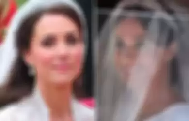 Kate Middleton dan Meghan Markle saat royal wedding