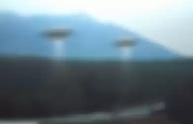 Ilustrasi UFO (Unidentified Flying Object), wahana mahluk luar angkasa (alien). 