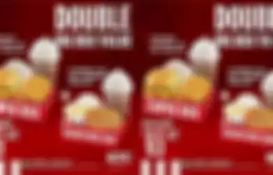 Dapatkan promo makan kenyang dan murah KFC Double Big Box Value, hingga j Januari 2021.