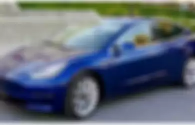 Ilustrasi mobil listrik Tesla Model 3